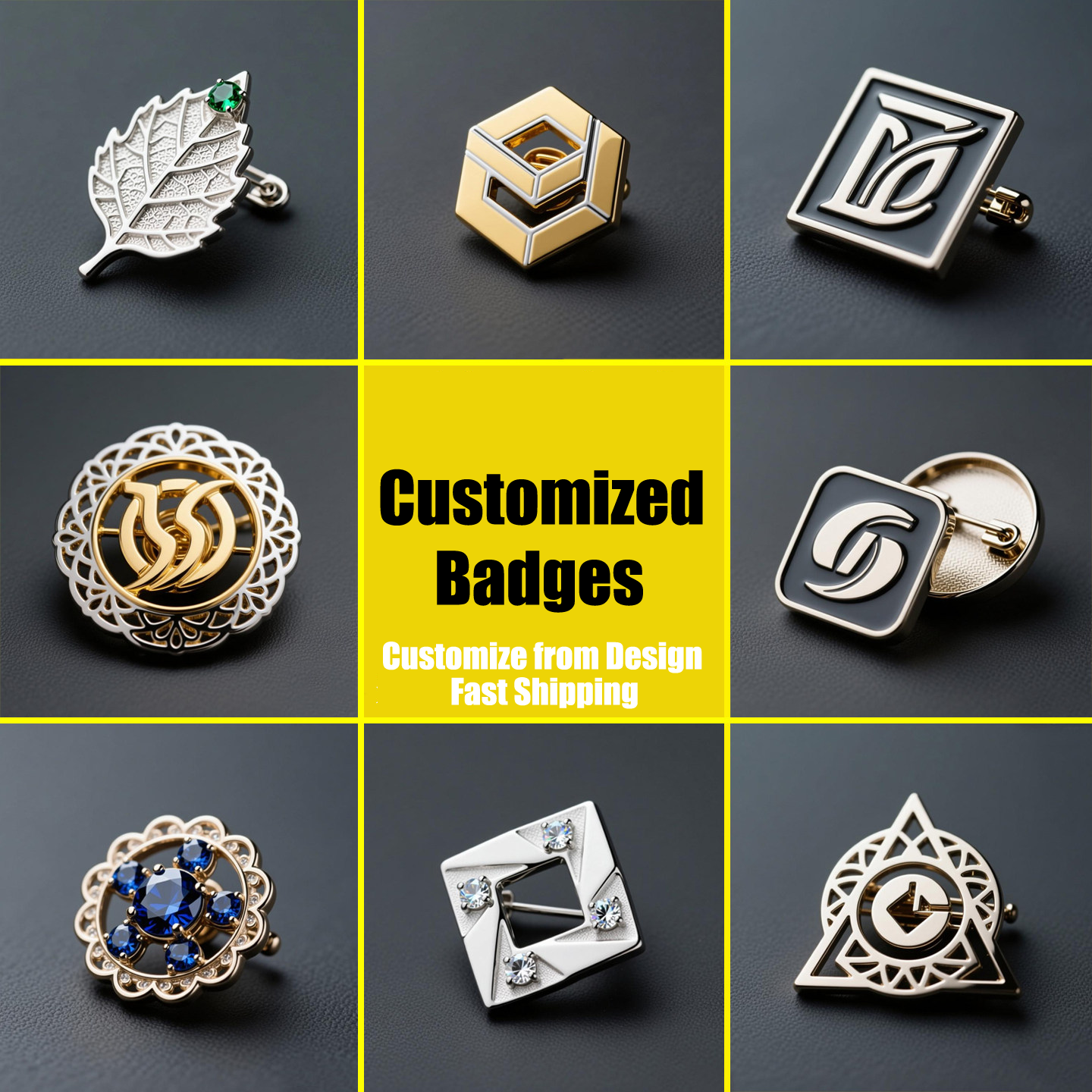 Stoving paint Badges